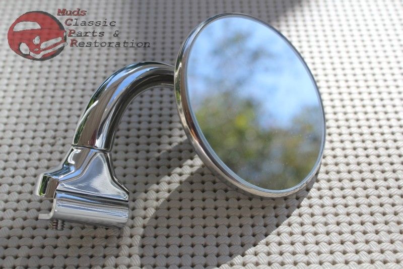 Overhead Mount Outside Curved Arm Rearview 3" Mirror Antique Classic